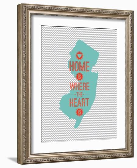 Home Is Where The Heart Is - New Jersey-null-Framed Premium Giclee Print