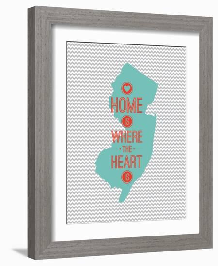 Home Is Where The Heart Is - New Jersey-null-Framed Art Print