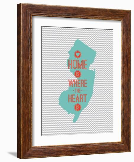 Home Is Where The Heart Is - New Jersey-null-Framed Art Print