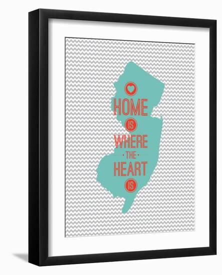 Home Is Where The Heart Is - New Jersey-null-Framed Art Print