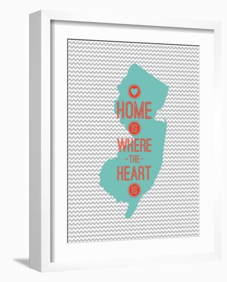 Home Is Where The Heart Is - New Jersey-null-Framed Art Print