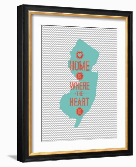 Home Is Where The Heart Is - New Jersey-null-Framed Art Print