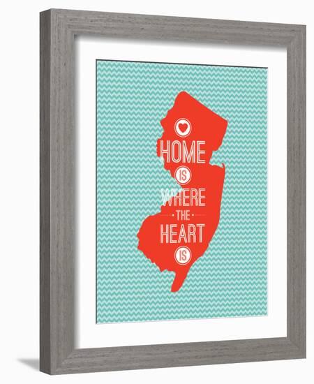 Home Is Where The Heart Is - New Jersey-null-Framed Art Print