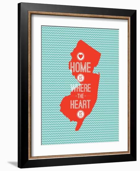 Home Is Where The Heart Is - New Jersey-null-Framed Art Print