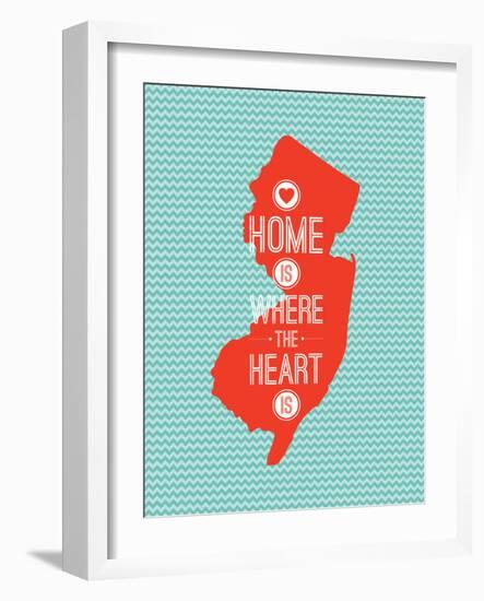 Home Is Where The Heart Is - New Jersey-null-Framed Art Print
