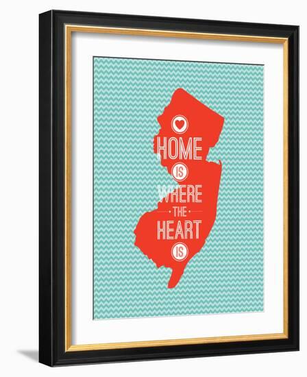 Home Is Where The Heart Is - New Jersey-null-Framed Art Print