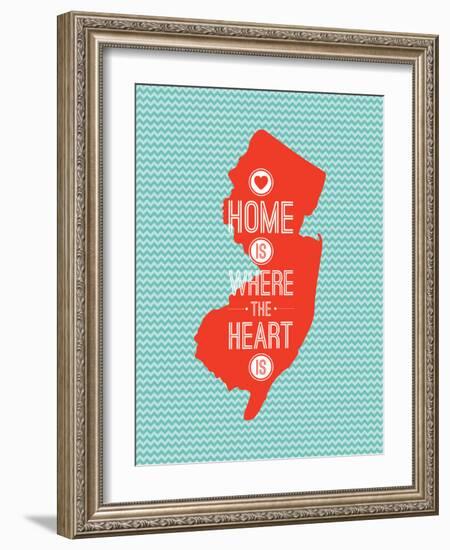 Home Is Where The Heart Is - New Jersey-null-Framed Premium Giclee Print