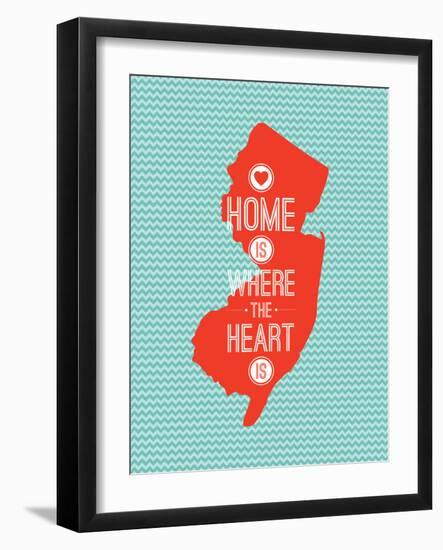 Home Is Where The Heart Is - New Jersey-null-Framed Premium Giclee Print