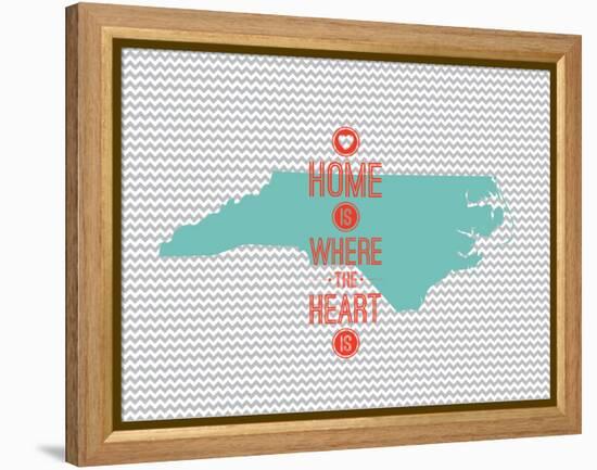 Home Is Where The Heart Is - North Carolina-null-Framed Stretched Canvas