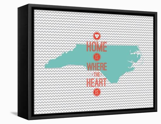 Home Is Where The Heart Is - North Carolina-null-Framed Stretched Canvas