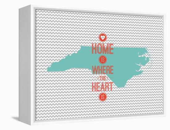 Home Is Where The Heart Is - North Carolina-null-Framed Stretched Canvas