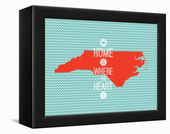 Home Is Where The Heart Is - North Carolina-null-Framed Stretched Canvas