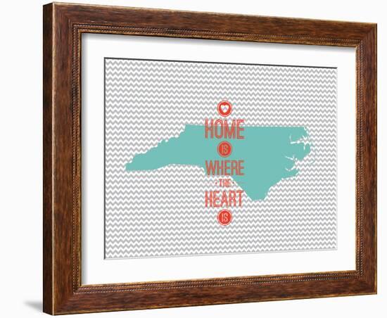 Home Is Where The Heart Is - North Carolina-null-Framed Art Print