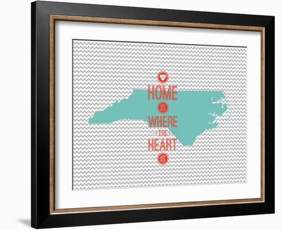 Home Is Where The Heart Is - North Carolina-null-Framed Art Print