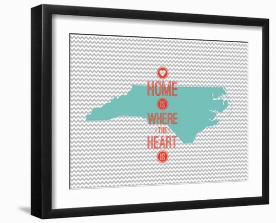 Home Is Where The Heart Is - North Carolina-null-Framed Art Print