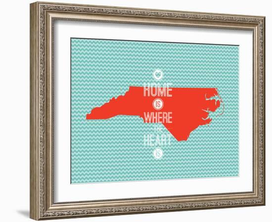 Home Is Where The Heart Is - North Carolina-null-Framed Premium Giclee Print