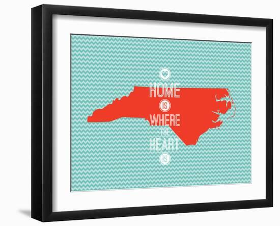 Home Is Where The Heart Is - North Carolina-null-Framed Premium Giclee Print