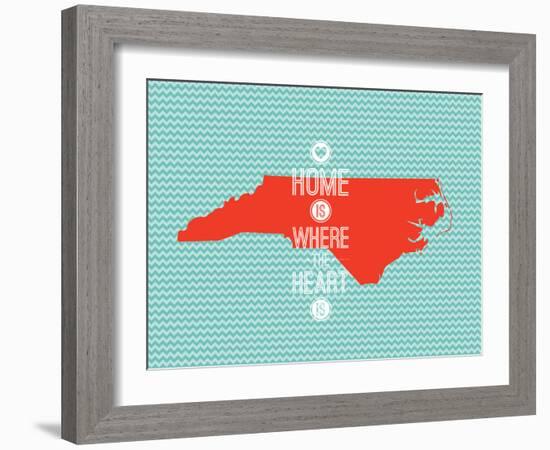 Home Is Where The Heart Is - North Carolina-null-Framed Art Print
