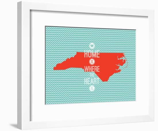 Home Is Where The Heart Is - North Carolina-null-Framed Art Print