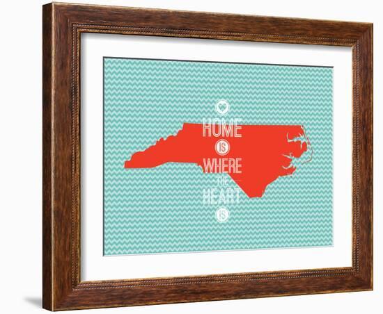 Home Is Where The Heart Is - North Carolina-null-Framed Art Print