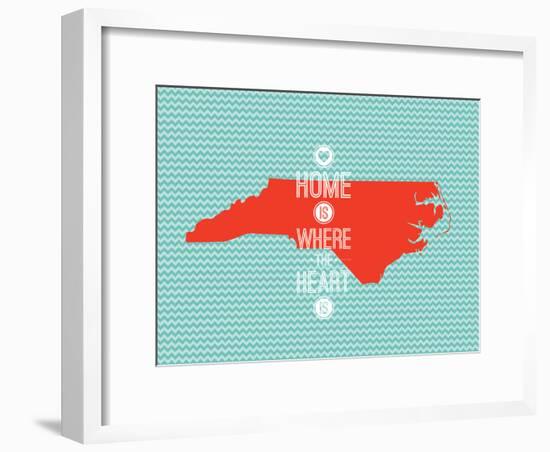 Home Is Where The Heart Is - North Carolina-null-Framed Art Print