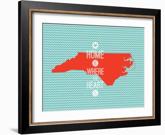 Home Is Where The Heart Is - North Carolina-null-Framed Art Print