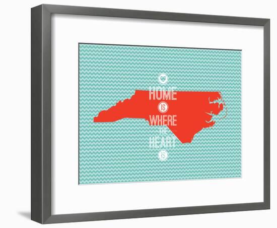 Home Is Where The Heart Is - North Carolina-null-Framed Art Print