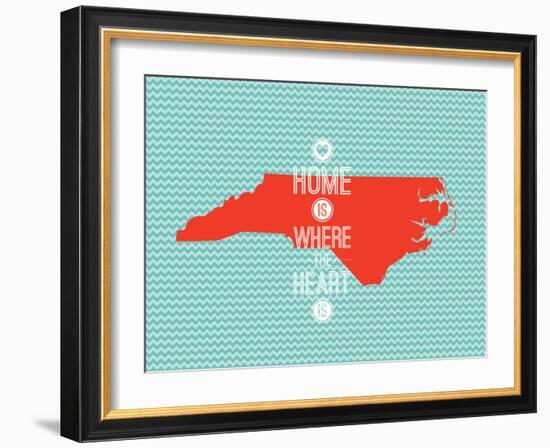 Home Is Where The Heart Is - North Carolina-null-Framed Art Print