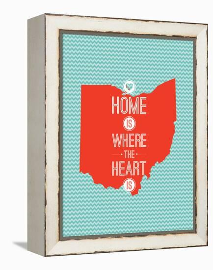 Home Is Where The Heart Is - Ohio-null-Framed Stretched Canvas