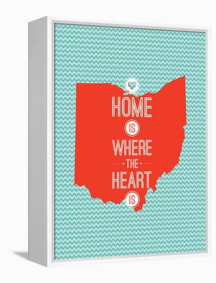 Home Is Where The Heart Is - Ohio-null-Framed Stretched Canvas