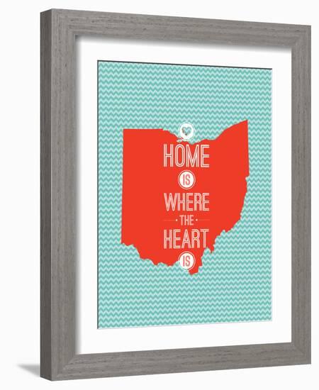 Home Is Where The Heart Is - Ohio-null-Framed Art Print
