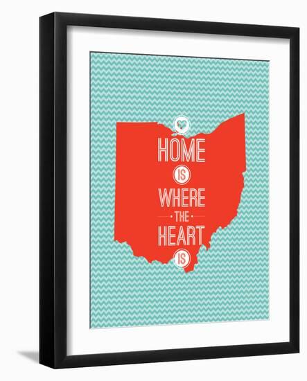 Home Is Where The Heart Is - Ohio-null-Framed Art Print