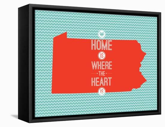 Home Is Where The Heart Is - Pennsylvania-null-Framed Stretched Canvas