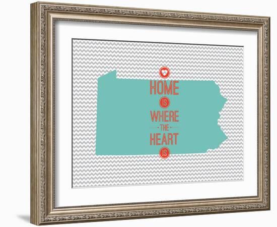 Home Is Where The Heart Is - Pennsylvania-null-Framed Art Print