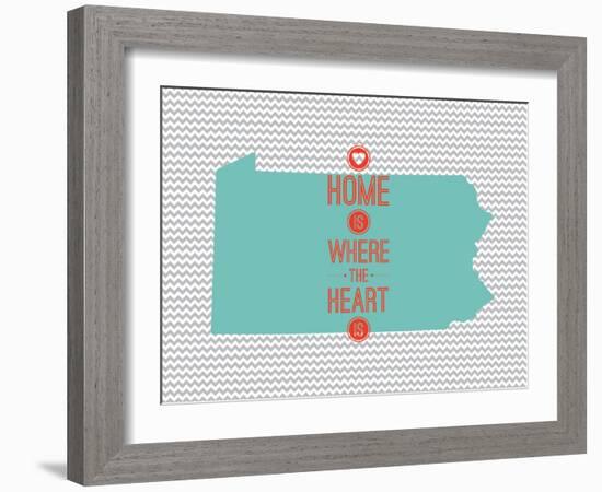 Home Is Where The Heart Is - Pennsylvania-null-Framed Art Print