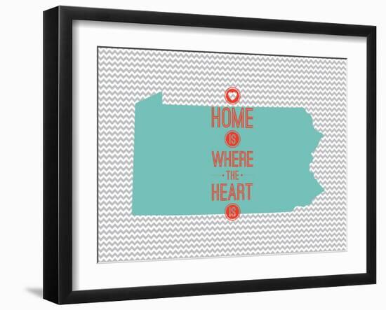 Home Is Where The Heart Is - Pennsylvania-null-Framed Art Print