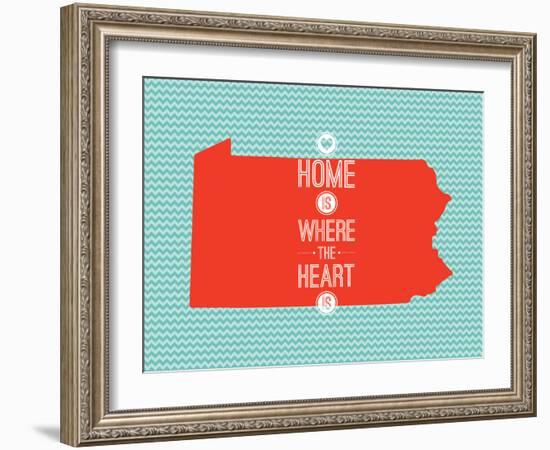 Home Is Where The Heart Is - Pennsylvania-null-Framed Premium Giclee Print