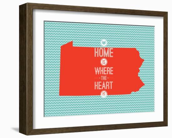 Home Is Where The Heart Is - Pennsylvania-null-Framed Premium Giclee Print