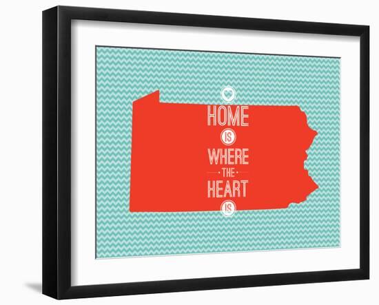 Home Is Where The Heart Is - Pennsylvania-null-Framed Premium Giclee Print