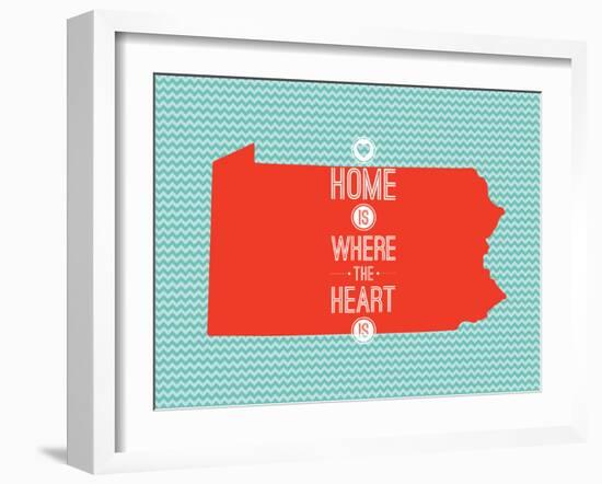 Home Is Where The Heart Is - Pennsylvania-null-Framed Premium Giclee Print