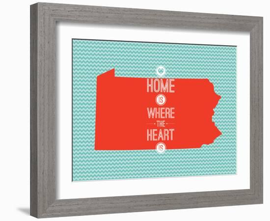 Home Is Where The Heart Is - Pennsylvania-null-Framed Art Print