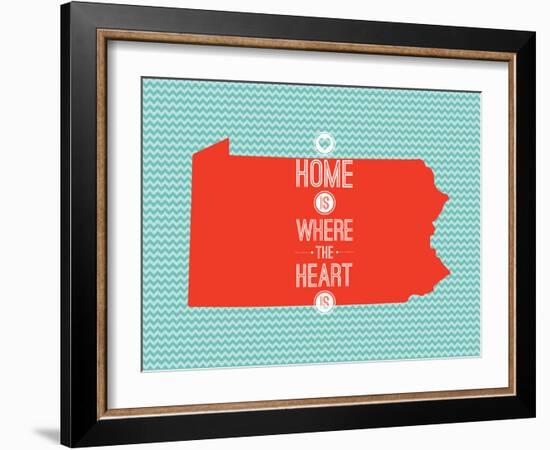 Home Is Where The Heart Is - Pennsylvania-null-Framed Art Print