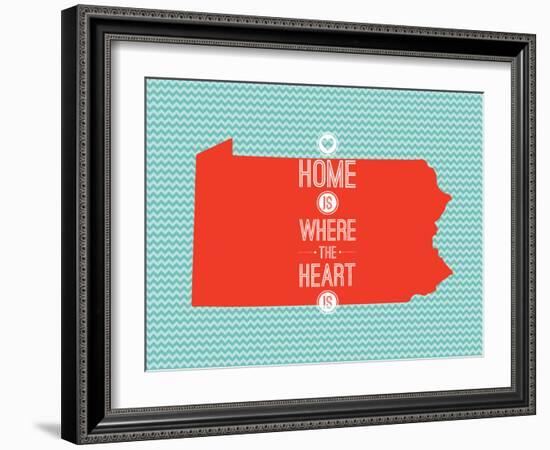 Home Is Where The Heart Is - Pennsylvania-null-Framed Art Print