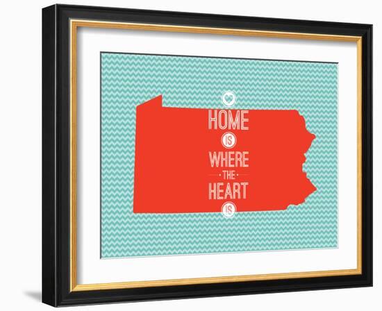 Home Is Where The Heart Is - Pennsylvania-null-Framed Art Print