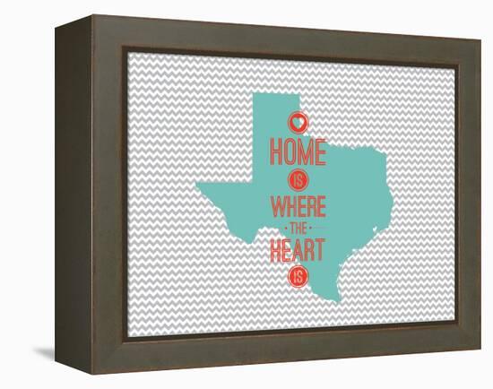 Home Is Where The Heart Is - Texas-null-Framed Stretched Canvas