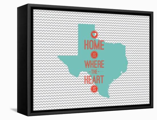 Home Is Where The Heart Is - Texas-null-Framed Stretched Canvas