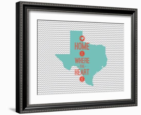 Home Is Where The Heart Is - Texas-null-Framed Premium Giclee Print