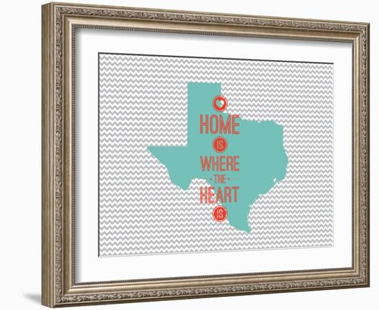 Home Is Where The Heart Is - Texas-null-Framed Art Print