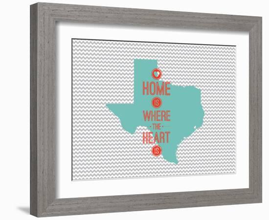 Home Is Where The Heart Is - Texas-null-Framed Art Print