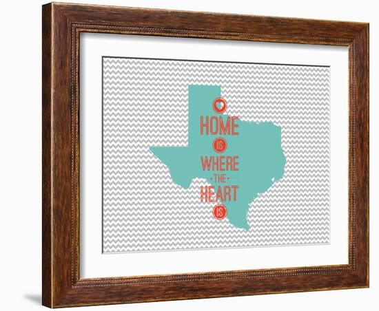 Home Is Where The Heart Is - Texas-null-Framed Art Print